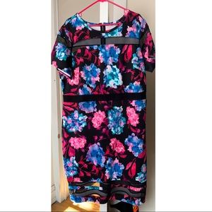 Plus Size Floral Bodycon Dress